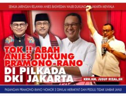 Abah Anies Dukung Pram-Rano di Pilkada Jakarta, Jusuf Rizal: Jakarta Makin Menyala